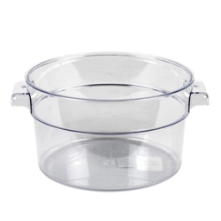 1.9Ltr / 2 qt Clear Round Food Storage Container, Polycarbonate  