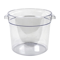 5.7Ltr / 6 qt Clear Round Food Storage Container, Polycarbonate  