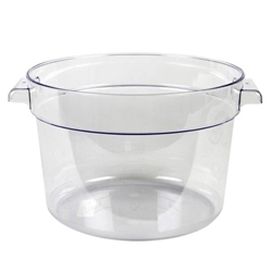 11.4Ltr / 12 qt Clear Round Food Storage Container, Polycarbonate  