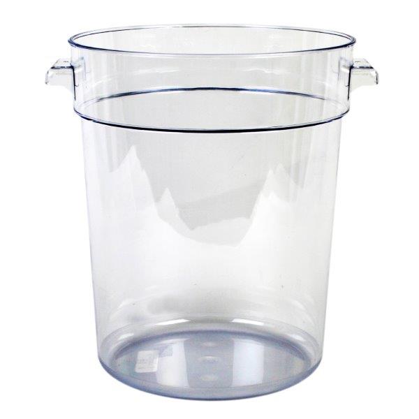 20.8Ltr / 22 qt Clear Round Food Storage Container, Polycarbonate  