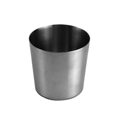 385ml / 13 oz, 100mm x 100mm / 3 3/8?x 3 3/8? Height French Fry Cup, Stainless Steel,  Satin Finished 