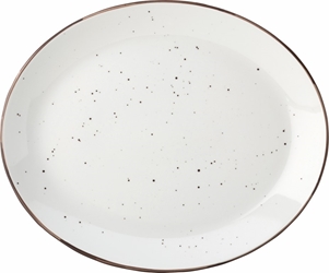 Rustik Dots Oval Plate 12? / 31cm (10 Pack) 