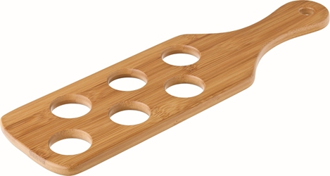 Bamboo Shot Paddle to hold 6 Shots 15 x 4.25? / 38 x 11cm (6 Pack) 