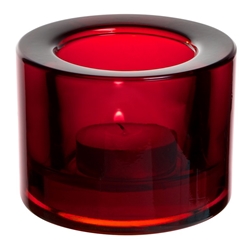 Chunky Tealight Holder - Red (12 Pack) 