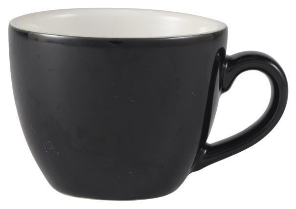 Royal Genware Bowl Shaped Cup 9cl Black (6 Pack) Royal, Genware, Bowl, Shaped, Cup, 9cl, Black, Nevilles