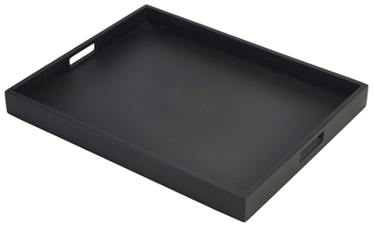 Solid Black Butlers Tray 49 x 38.5 x 4.5cm (Each) Solid, Black, Butlers, Tray, 49, 38.5, 4.5cm, Nevilles