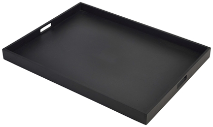 Solid Black Butlers Tray 64 x 48 x 4.5cm (Each) Solid, Black, Butlers, Tray, 64, 48, 4.5cm, Nevilles