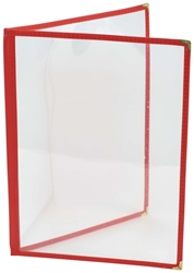 Red American Style A4 Menu Holder - 2 Page (Each) Red, American, Style, A4, Menu, Holder, 2, Page, Nevilles