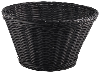 Polywicker Display Basket 26cm Black (Each) Polywicker, Display, Basket, 26cm, Black, Nevilles