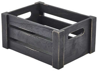 Wooden Crate Black Finish 22.8x16.5x11cm (Each) Wooden, Crate, Black, Finish, 22.8x16.5x11cm, Nevilles