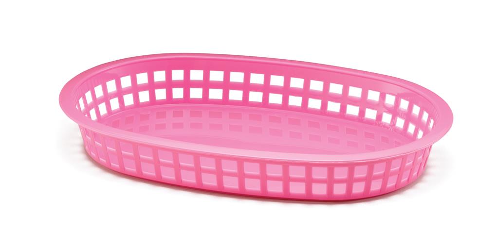 Chicago Platter Baskets Polypropylene Pink 27x18x4cm (36 Pack) 