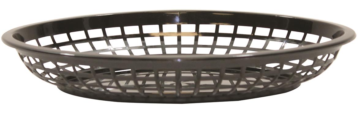 Jumbo Oval Baskets Polypropylene Oval Black 30x23x5cm (36 Pack) 