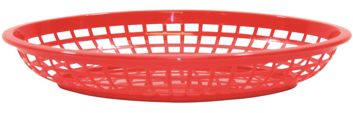 Jumbo Oval Baskets Polypropylene Oval Red 30x23x5cm (36 Pack) 