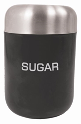 Colours Sugar Canister Black S/S Lid 