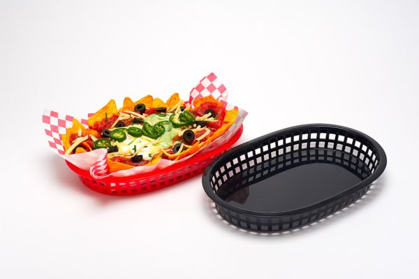 Fast Food Basket Pk 6 Black 26 X 18Cm 