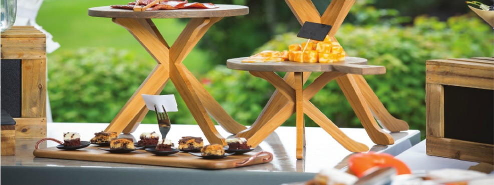 Acacia Handled Boards with Fold-Away Risers