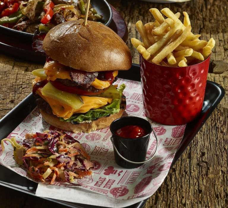 Black Tray Gourmet Burger