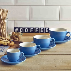 Blue Genware Bowl Shaped Cups