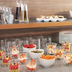 Glass Single Portion Presentation