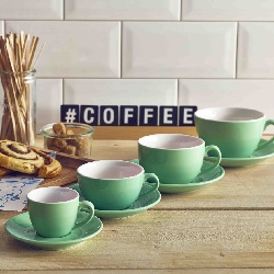 Green Genware Bowl Shaped Cups