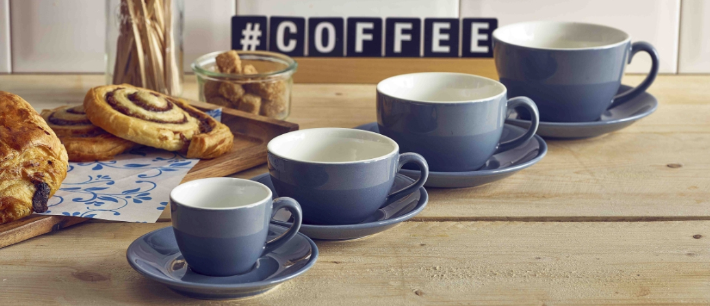 Grey Genware Bowl Shaped Cups