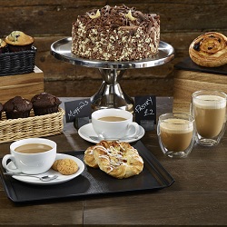 Stainless Steel Cake Stand & Polywicker Baskets