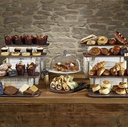 White Crate Risers, Wood Melamine Paddles & White Cake Stand Display