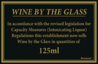 170x110mm 125ml Wine Law Sign (Each) 170x110mm, 125ml, Wine, Law, Sign, Beaumont
