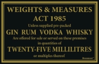 170x110mm 25ml Whiskey, Gin, Vodka, Rum (Each) 170x110mm, 25ml, Whiskey, Gin, Vodka, Rum, Beaumont
