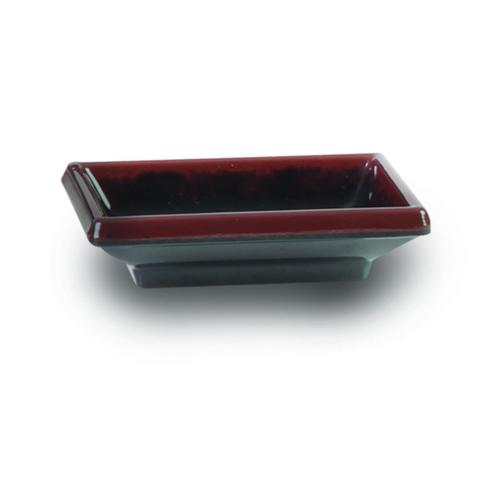 2 oz, 3 3/4? X 2 1/2? / 95mm X 65mm Rectangular Sauce Dish, Tenmoku (12 Pack) 