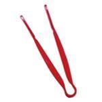 229mm / 9? Flat Grip Tong, Polycarbonate, Red 