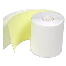 2Ply  White / Yellow Printer Roll 57x54x12.7mm 