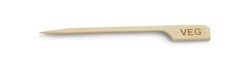 3.5” ”VEG” Bamboo Paddle Pick (100 per Pack) 