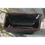 3 oz, 4? X 4? / 100mm X 100mm Wave Square Sauce Dish, Tenmoku (12 Pack) 