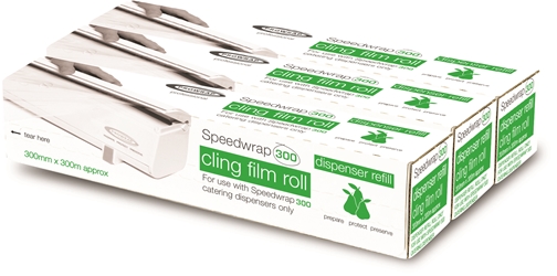 Speedwrap Fresh Cling Refill Roll 300mm x 300m (3 Pack) 