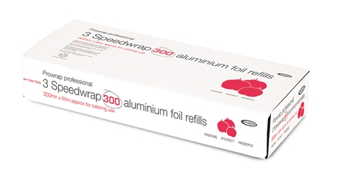 Speedwrap Aluminium Foil Refill Roll 300mm x 90m (3 Pack) 