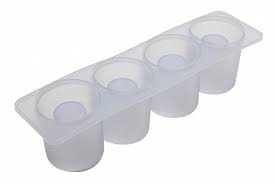 4 Cavity Silicone Shot Glass Mould - Clear (Each) 4, Cavity, Silicone, Shot, Glass, Mould, Clear, Beaumont