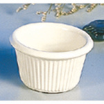 44ml / 1 1/2 oz, 64mm / 2 1/2? Fluted Ramekin, Bone  