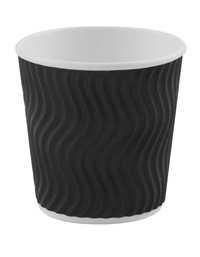 4oz Black S Ripple Cup (1000) 