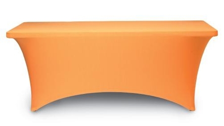 6ft Orange Spandex Lycra Rectangular Trestle Table Cloth Cover (Each) 