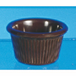 89ml / 3 oz, 79mm / 3 1/8? Fluted Ramekin, Chocolate  
