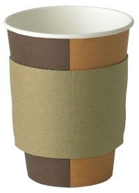8oz cup sleeve/clutch Kraft (x 2000) 