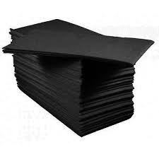  Air Laid 40cm Napkins - 8fold- Black- case of 500 