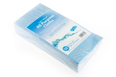 All Purpose Cloth - Blue Striped 60x30cm Medium Duty 40GSM (x50) 