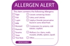 Allergen Alert Label - 50mm x 50mm (500 Labels) 