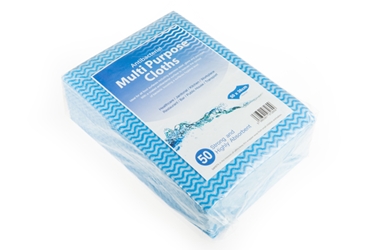 Antibacterial Cloth - Blue Wave Medium Duty 40GSM (x50) 