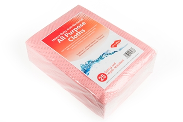 Antibacterial Cloth - Red Heavy Duty 75GSM (x25) 