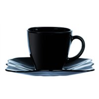 Authentic Noir (Black) Cup & Saucer (24 of Each) 7.25” 18.4cm (24 Pack) Authentic, Noir, (Black), Cup, &, Saucer, (24, of, Each), 7.25", 18.4cm