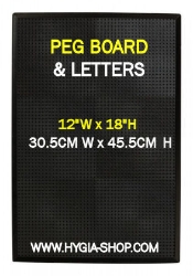 BLACK PEG BOARD 12inch Wide x 18inch High (Each) BLACK, PEG, BOARD, 12inch, Wide, 18inch, High, Beaumont