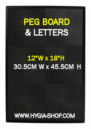 BLACK PEG BOARD 12inch Wide x 18inch High (Each) BLACK, PEG, BOARD, 12inch, Wide, 18inch, High, Beaumont
